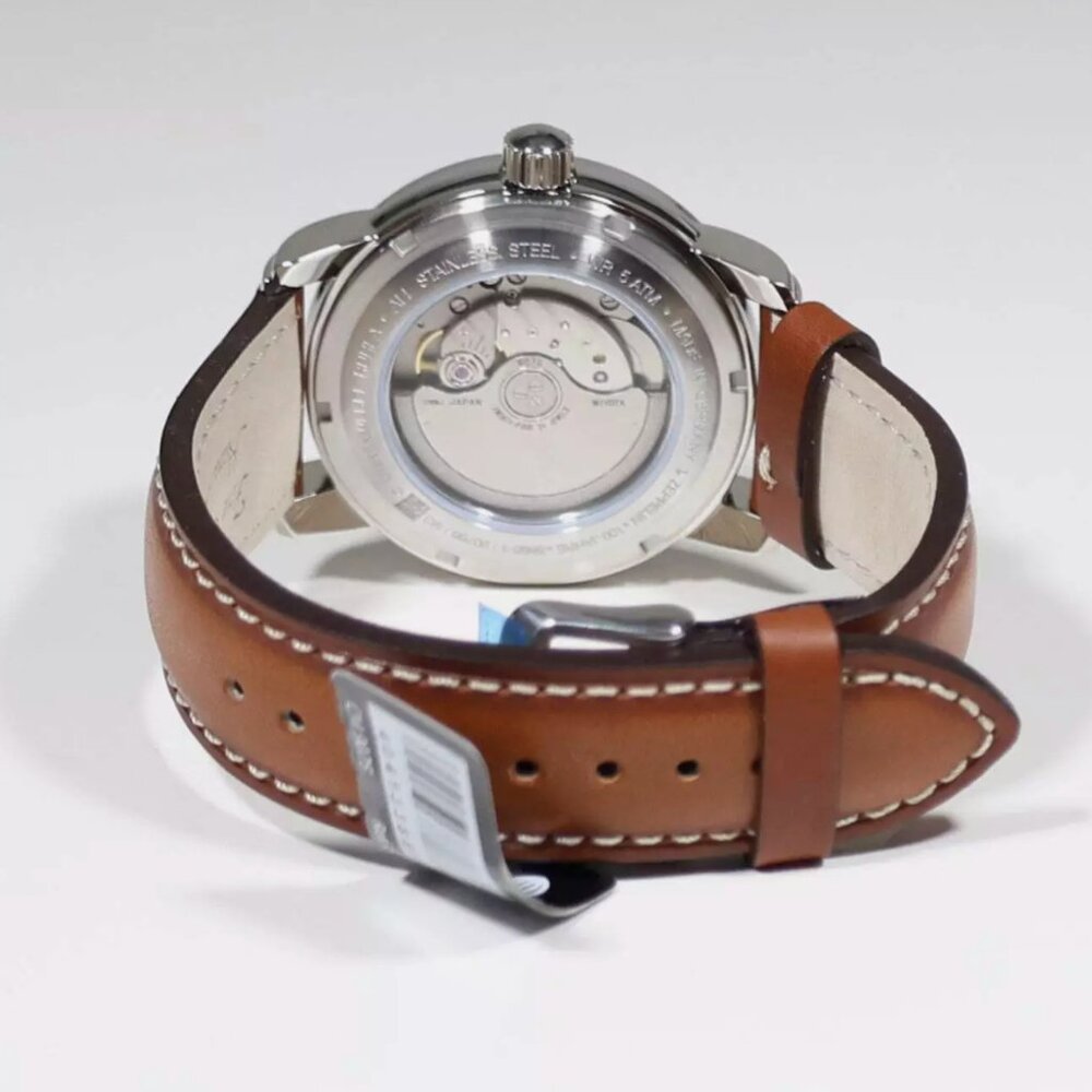 Zeppelin GMT Men's Stainless Steel Brown Leather Strap Watch - Picture 6 of 7